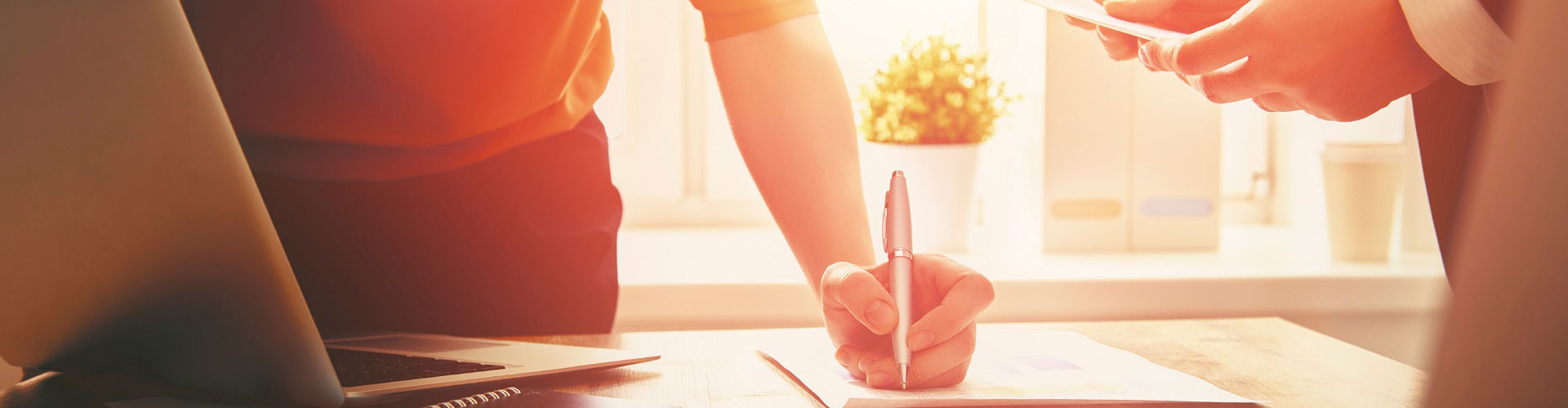 Writing At Laptop