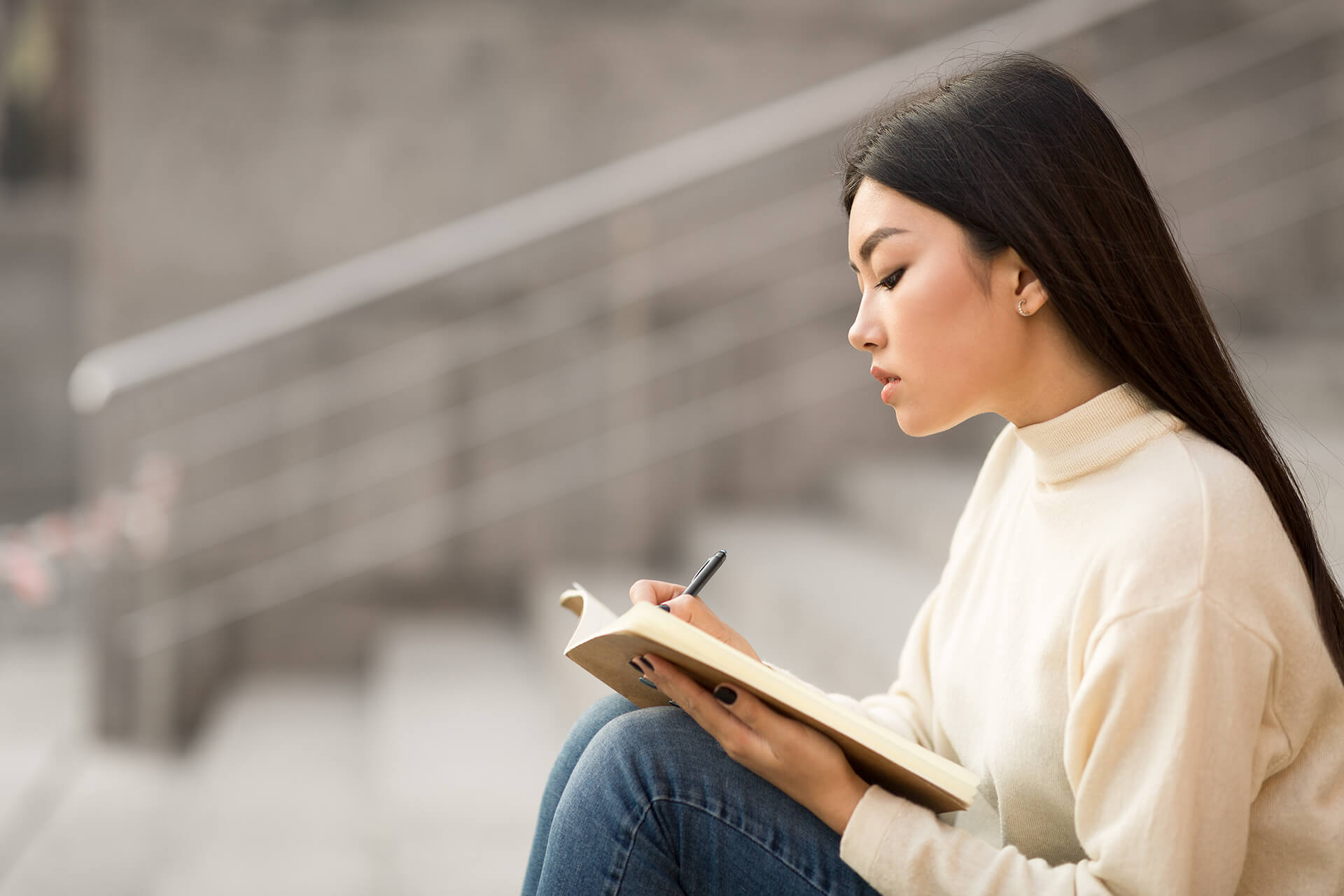 Girl Taking Notes