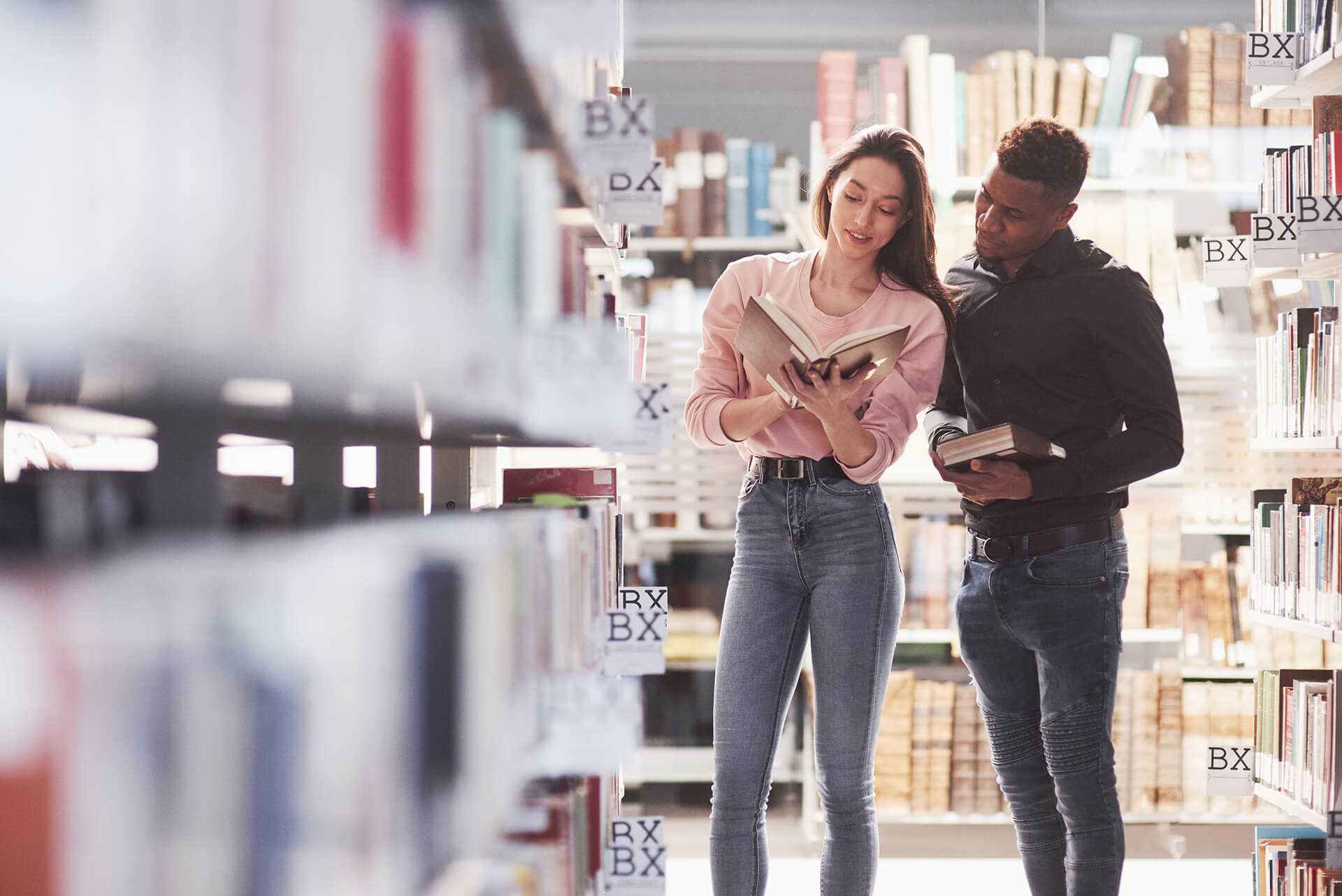 Students In The Library